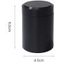 Portable Frosted Alloy Mini Round Tea Sealed Cans Coffee Powder Storage Container Tins with Lid Black