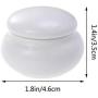 BESTONZON Mini Ceramics Cream Rouge Storage Tank Portable Travel Makeup Sealed Bottle White