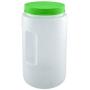 Plastic Food Canister, Clear with Green Lid -3QT .75 Gallon, BPA FREE, Kitchen Food Storage and Organizing Container