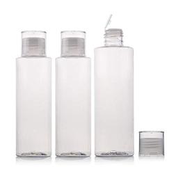 3Pcs 150ml/5oz Empty Refillable Clear Plastic Soft Tube Squeezable Bottle With Flip Cover Cosmetic Makeup Bath Shower Gel Lotion Liquid Shampoo Storage Container Jars