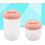 UPKOCH 2pcs Storage Grain Food Storage Containers Storage Jar (Small Size+Large Size, Pink)