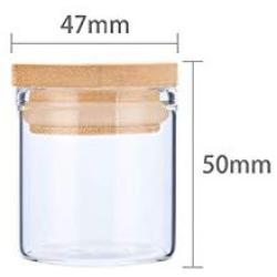 5PCS/Lot Food Storage Glass Jar No Lead Kitchen Storage Bottles Sealed Cans with Cover Large Capacity Candy Glass Jars Tea Box,80ML