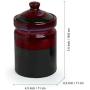 ExclusiveLane Magma Echoing Indian Hand Glazed Studio Pottery Ceramic Multi-Utility Storage Jars & Containers (940 ML, Set of 2) - Candy Jars Cookie Containers with Lid for Kitchen Dinning Table