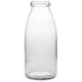 Viva Haushaltswaren 15 Mini/Milk Bottles 250ml Glass Bottles with Silver Screw Tops for Self-Filling with Filling Funnel Diameter 12 cm