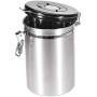 Libison Coffee Storage Canister, Patented Airtight Lid Pushes Air Out to Preserve Food Freshness - Stainless Steel Food Container with Scoop Food Bins & Canisters US Shipment