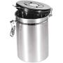 YOCrazy-US Direct 304 Stainless Steel Premium Coffee Canister - Stainless Steel Storage Container with Scoop - Keeps Your Coffee Airtight Fresh and Flavorful