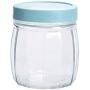 Kitchen Glass Jar Storage Tank Storage Tank Tea Cans Glass Sealed Tanks Grain Food Jars,Blue