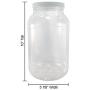 Pinnacle Mercantile Crystal Clear PET Plastic Jars Containers with Screw on Lids 1 gallon Set of 2 Wide Mouth