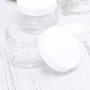 UPKOCH Kunststoff Aufbewahrungsglas Kosmetikcreme Flasche Behälter mit Deckel 120 ml 12 Stück (Weißer Deckel)