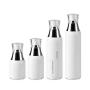 2PCS White Refill Empty Acrylic Airless Pump Vacuum Bottle Jars Makeup Eye Cream Lotion Emulsion Toiletries Liquid Storage Containers Cosmetic Travel Packing Dispenser(50ml/1.7oz)