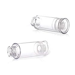 12PCS 10ML / 0.34oz Transparent Small Ounce Empty PS Plastic Airless Vacuum Pump Press Bottle Jar Pot Vial Container For Cosmetic Makeup Serums Cream Lotion Travel Toiletries Liquid Toner Sample