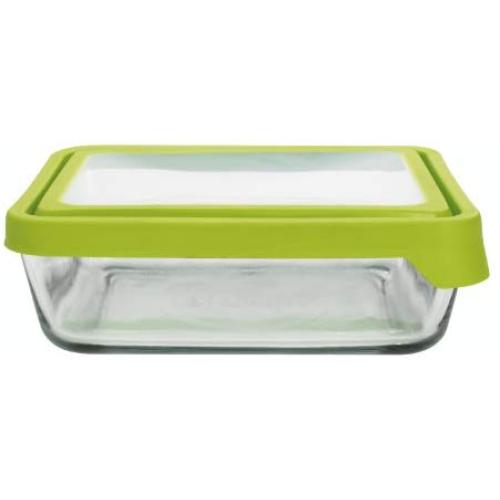 Anchor Hocking TrueSeal Glass Food Storage Containers with Lids, Green, 11 Cup (Set of 2)
