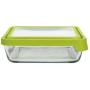 Anchor Hocking TrueSeal Glass Food Storage Containers with Lids, Green, 11 Cup (Set of 2)