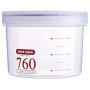 Food Storage Container Kitchen Plastic Storage Box Containers with Lid Sealing Jars Large Capacity Circle Pot Store Ware,Red 760ml