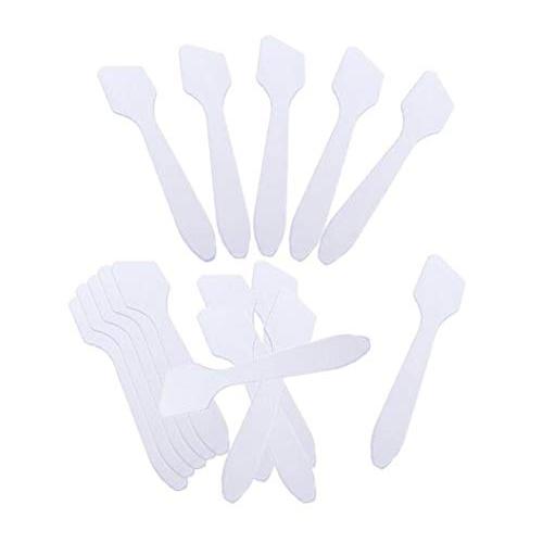 100 PCS Disposable Plastic 3.2'' Spatulas Makeup Cosmetic Mask Frosted Tip Spatula Skin Care Facial Cream Spatula for Mixing and Sampling