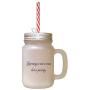 Navy Learning Is Not A Race But A Journey Frosted Glass Mason Jar With Straw