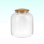 Cabilock 900ml Bamboo Lid Storage Jar Borosilicate Glass Storage Jar Candy Jar Spice Jars Glass Storage Tank for Sugar Candy Cookie