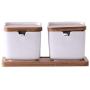 Spice jar set,Spice storage containers Small spice jars Ceramic spice jar Kitchen containers Ceramic spice jars with lid and spoon-B