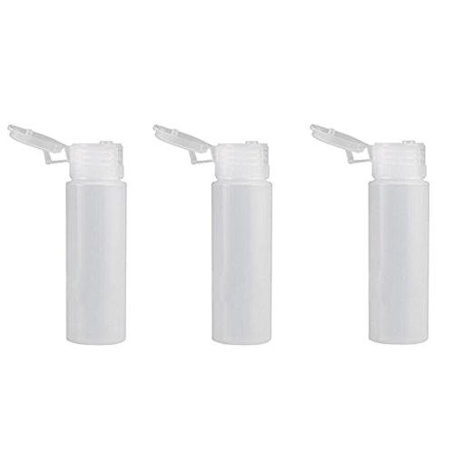 6PCS 30ML/50ML Refillable Portable Empty Plastic Squeeze Bottle Flip Lid Jars Makeup Travel Packaging Vial Container for Essential Oil Toner Lotion Shower Shampoo Gel Toothpaste (30 ML)