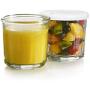 Luminarc N7593 Working Glass Storage Jar with Lids, 14 Ounce, Set of 4, Clear