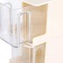 Seasoning Box Sticking Hanging Spice Racks Rotary Pepper Sugar Jar with Cover for Kitchen Condiment Storage (2 Layers)(Beige)