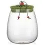 Clear Glass Candy Jar with Lid - Wide Mouth Preserving Jar Cookie Ball Container Tea Storage Canisters Food Storage Container (1000 ML/34 OZ,Green)