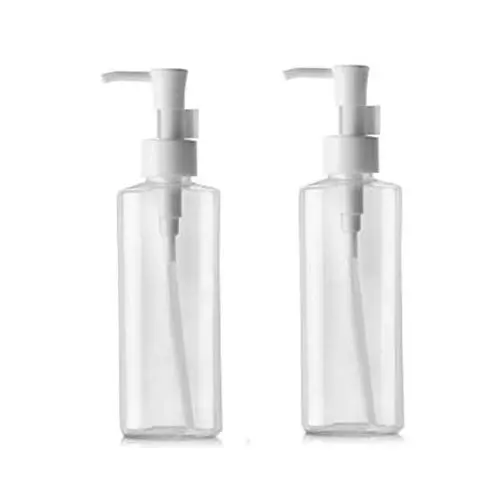 2PCS 150ML 5.1OZ Transparent Empty Plastic Press Bottle with White Pump Head Emulsion Shower Gel Shampoo Cleansing Oil Storage Holder Refillable Cosmetic Container Jar Pot for Travel Daily Life 2PCS 150ML 5.1OZ Transparent Empty Plastic Press Bottle with White Pump Head Emulsion Shower Gel Shampoo Cleansing Oil Storage Holder Refillable Cosmetic Container Jar Pot for Travel Daily Life