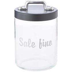 Italo Ottinetti Glass Storage Jars with Hermetic Lid Grey 1 Litre Sf, one Size