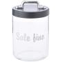 Italo Ottinetti Glass Storage Jars with Hermetic Lid Grey 1 Litre Sf, one Size