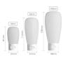 6PCS 100ml White Empty Refillable Travel Plastic With Flip Cap For Cosmetic Body Hand Lotion Shampoo Squeeze Bottle (100ml)