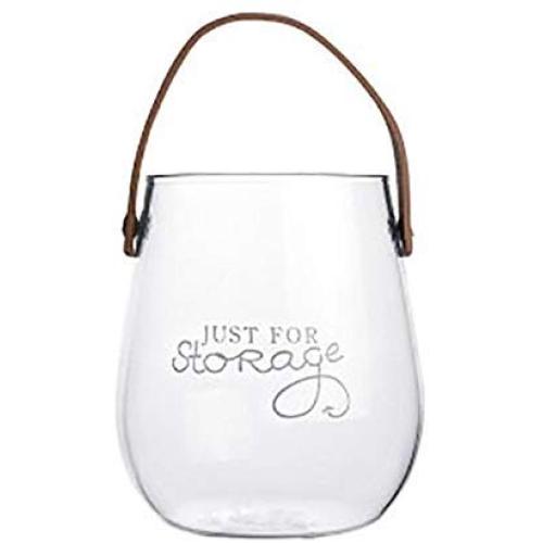 Unique Chic Nordic Glass Storage Jar Bottle With Leather Handle Minimalist Desk Storage Bottle Organizer Flower Vase Container Large Glass Storage Containers With Lids
