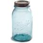 Ball Mason Glashauben 32 oz Regular Mouth Vintage Farbstoff-Bundel mit Nicht-Rutsch-Deckelöffner – Set von 2 Quart Glashauben – Einmachgläser mit Deckeln