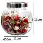 HLL Seasoning Bottle Kitchen Storage Jar, Glass Sealing Jar, Seasoning Pot, Seasoning Jar, Glass Bottle Package (8 Assembly),B