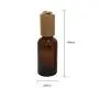 2 STÜCKE 50 ml Wiederbefüllbare Bernstein Glas Tropf Flaschen, Duftprobenbehälter mit Druckpumpe, Bambusdeckel und Glas-Tropfer
