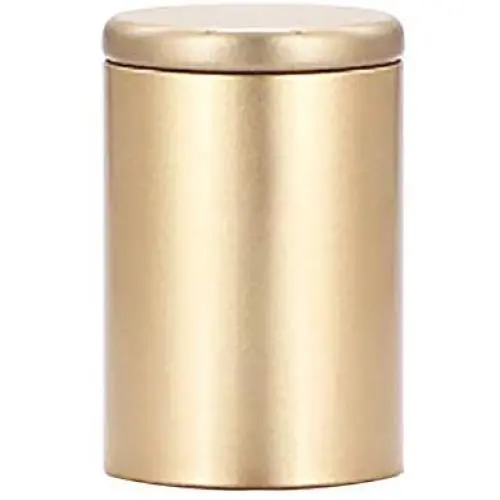 AprilDandelion Tinplate Metal Candy Coffee Tea Round Sealed Food Can Gold Color Diameter 2.6Inch Height 3.9Inch AprilDandelion Tinplate Metal Candy Coffee Tea Round Sealed Food Can Gold Color Diameter 2.6Inch Height 3.9Inch