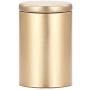 AprilDandelion Tinplate Metal Candy Coffee Tea Round Sealed Food Can Gold Color Diameter 2.6Inch Height 3.9Inch