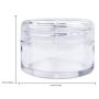 Beauticom 12 Pieces 20G/20ML Round Clear Jars with Screw Cap Lid for Beads, Gems, Glitter, Charms, Small Arts and Crafts Items - BPA Free
