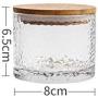 Glass Sealed Can with Bamboo Cover Tea Snacks Storage Jars Coffee Beans Storage Tank Home Kitchen Food Container,S