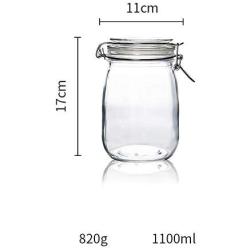 Yl Ly Glass Sealed Jar Dried Fruit Food Storage Tank With Lid Candy Bottle 500Ml 1100Ml 1800Ml 3200Ml 1100Ml