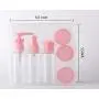 Travel container for toiletries,3 Pack Travel Bottles, 3 Pack lip balm containers with lids，Perfect for Business or Personal Travel, Fun Outdoors 8 piece set (Pink)