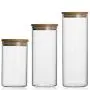 Food Storage Glass Jar No Lead Kitchen Storage Bottles Sealed Cans With Cover Large Capacity Candy Glass Jars Tea Box H10560,10X10Cm 2Pcs
