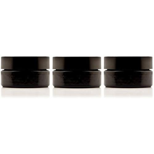 Infinity Jars 30 Ml (1 fl oz) Cosmetic Style Black Ultraviolet Glass Screw Top Jar 3-Pack