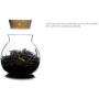 Unihom - Glass Jar, Tea / Coffee / Sugar / Pepper Canister with Cork Lid - (Set of 1, Petrela 400ml)