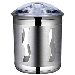 Kitchen Airtight Coffee Canister Jars Stainless Steel Food Storage Containers with Air Tight Lid and Clear Windows,Pantry Organization and Storage for Tea Snacks Sugar Milk Powder,Silver