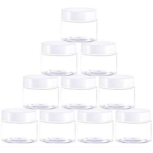 10Pcs 150Ml Storage Plastic Box, Clear Food Container Candy Bottle Jam Bottle Slime Making Dividers Wide Mouth Plastic Bottles for Display, Storage, Packaging, Organizing