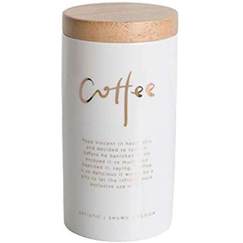 Food Storage Containers with Lids Airtight Bpa Free Large, Ceramic Pottery Cereal Containers Canister Cookie Jar for Kitchen Pantry Organization Candy Bulk, 600mL (Color : Coffee)