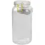 Home Basics GC45327 Proo 67 oz Canister with Marble Printed Ceramic Top (Gold) Airtight, Leak Proof, Wide Mouth French Glass Preserving Storage Mason Jar with Roun, Large, Clear