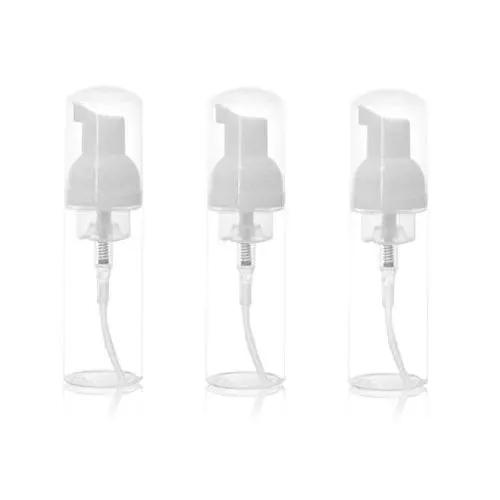 Bouteilles vides réutilisables en plastique transparent, 3 pièces, pour mousse à fond, cosmétiques, maquillage, emballage, conteneurs, pots (60ml) Bouteilles vides réutilisables en plastique transparent, 3 pièces, pour mousse à fond, cosmétiques, maquillage, emballage, conteneurs, pots (60ml)