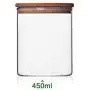 Food Storage Bottles Glass Jar Sealed Cans with Bamboo Cover Large Capacity Cereals Glass Bottle Tea Box,450Ml Food Storage Bottles Glass Jar Sealed Cans with Bamboo Cover Large Capacity Cereals Glass Bottle Tea Box,450Ml