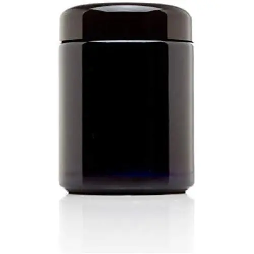 Infinity Jars 250 ml (8.3 fl oz) Tall Black Ultraviolet Refillable Empty Glass Screw Top Jar